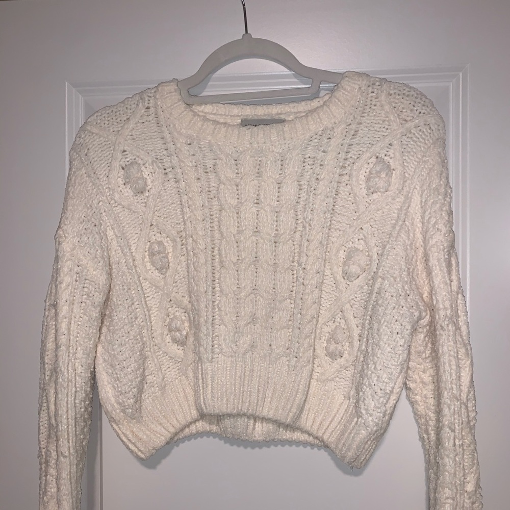 Urban Outfitters cropped white sweater